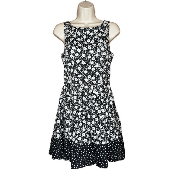 Lauren Conrad Floral Polka Dot A-Line Swing Dress 4 NWT - Picture 1 of 8